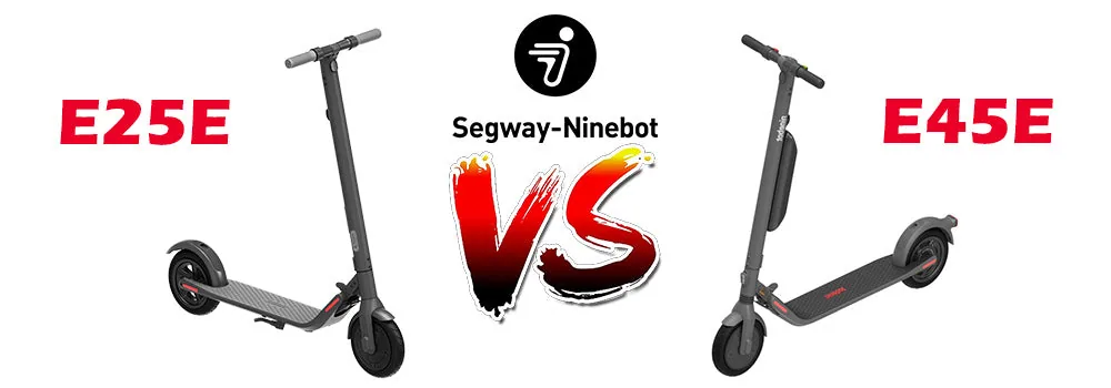 duel trottinette électrique segway ninebot e25e e45e