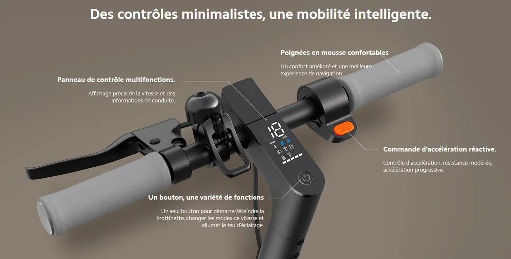 trottinette électrique xiaomi essential guidon informations