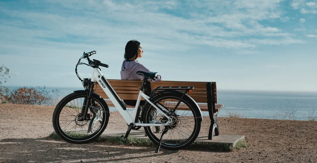 velo électrique k3o blanc moteur roue zen