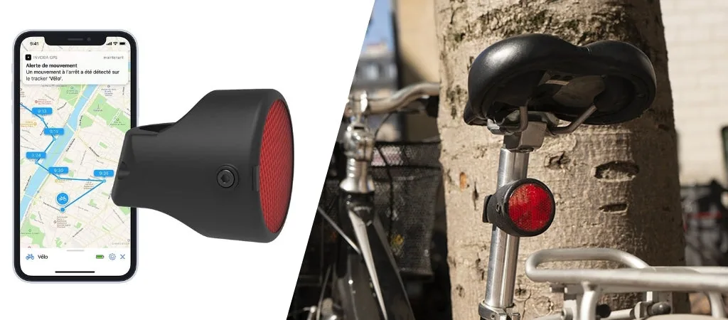 traceur gps phare arrière smartphone vol velo electrique