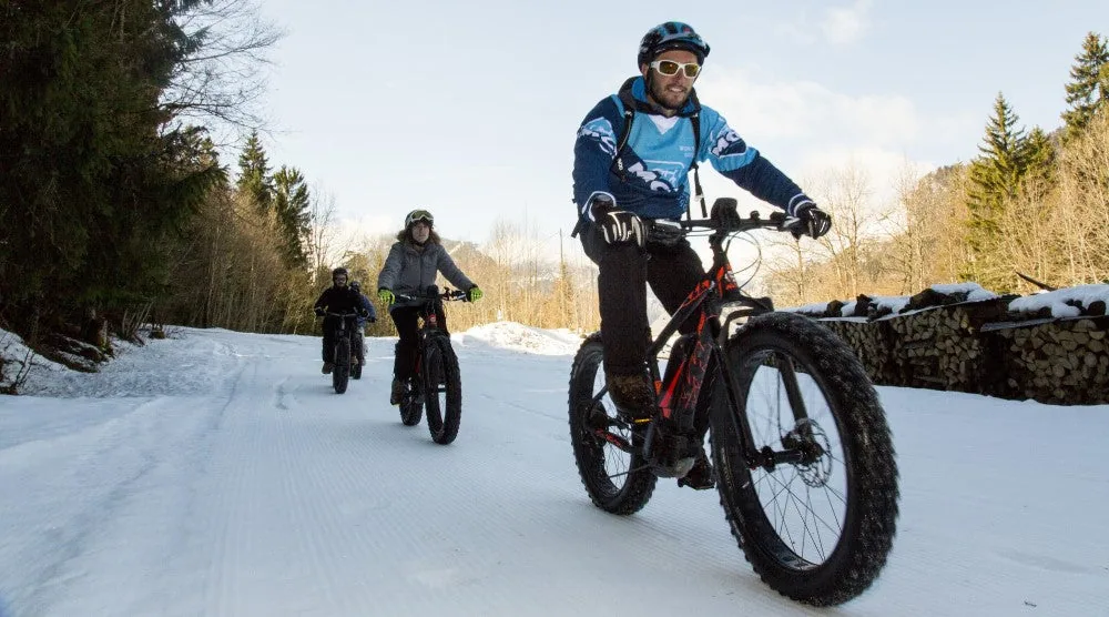 randonnée vélo électrique neige hiver fatbike autonomie