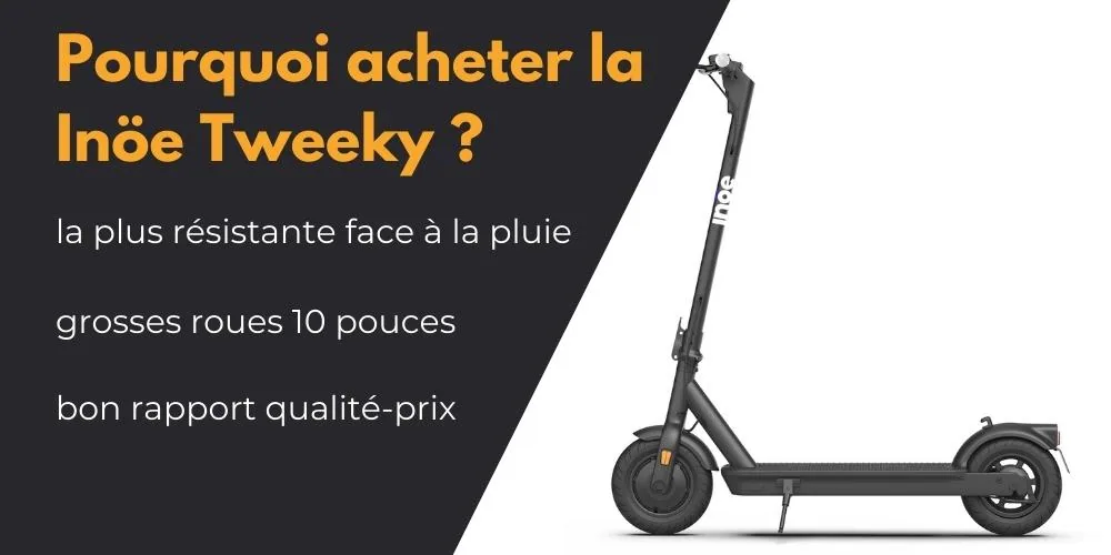 trottinette electrique 350w inoe tweeky avantage