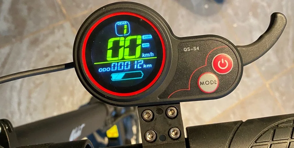 ecran lcd numerique qs s4 trottinette électrique vitesse compteur gachette acceleration