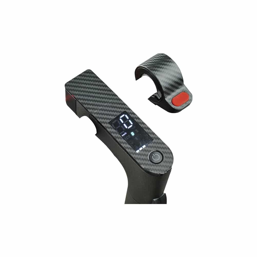Autocollant Look Carbone pour Trottinette Électrique Xiaomi Display et Accélérateur