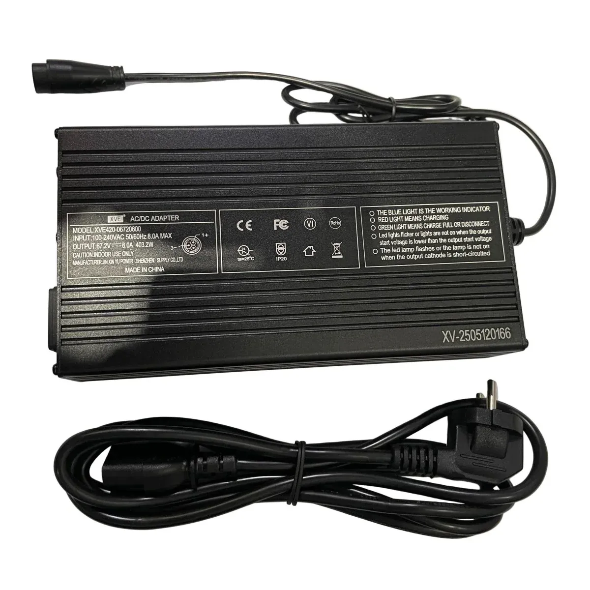 Chargeur Rapide 6Ah LP16-3 pour Batterie 60V Teverun