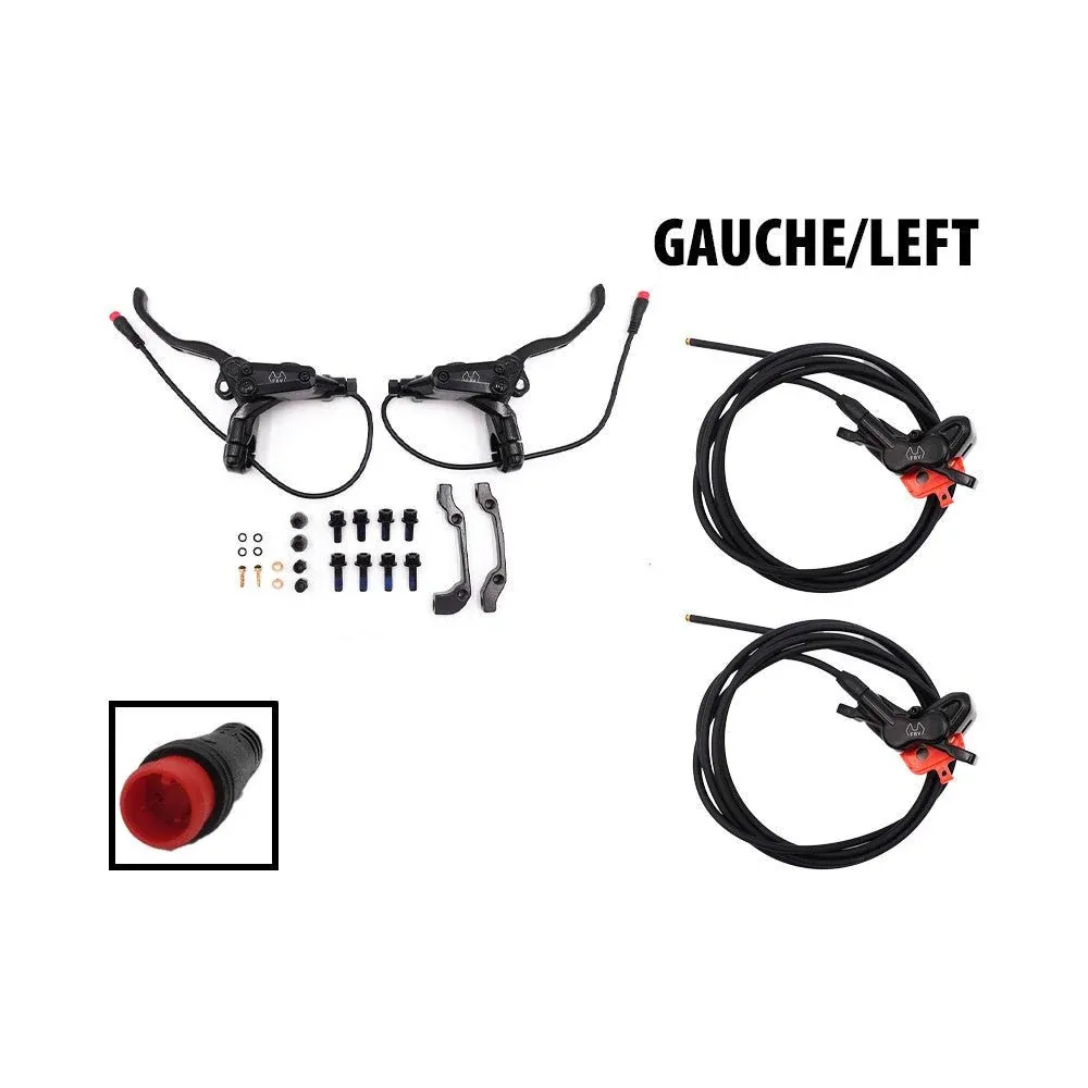 Kit Freins Hydrauliques 4 Pistons FRV avec Connecteur Étanche (2 Étriers Gauche)