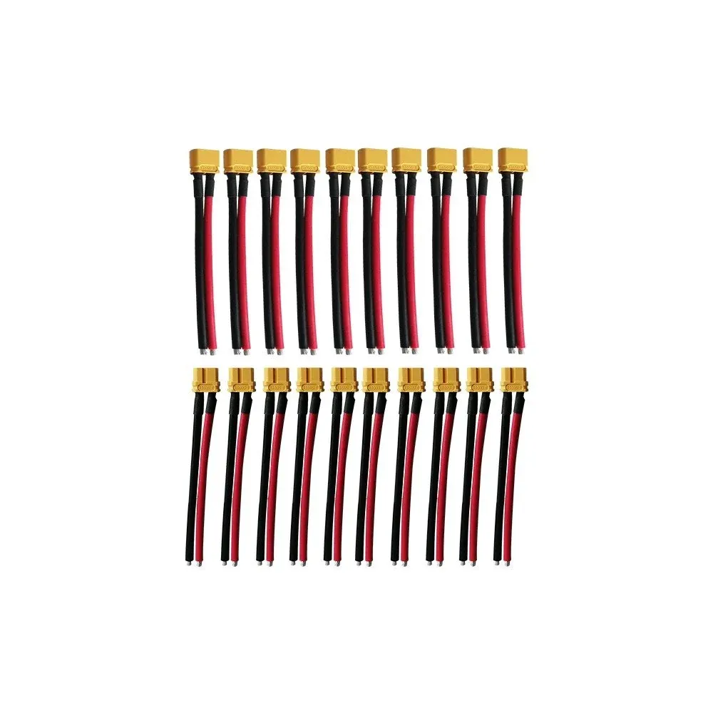 Pack Câble Connecteur XT60 avec Câbles X10 Mâles + X10 Femelles pour Trottinette Électrique