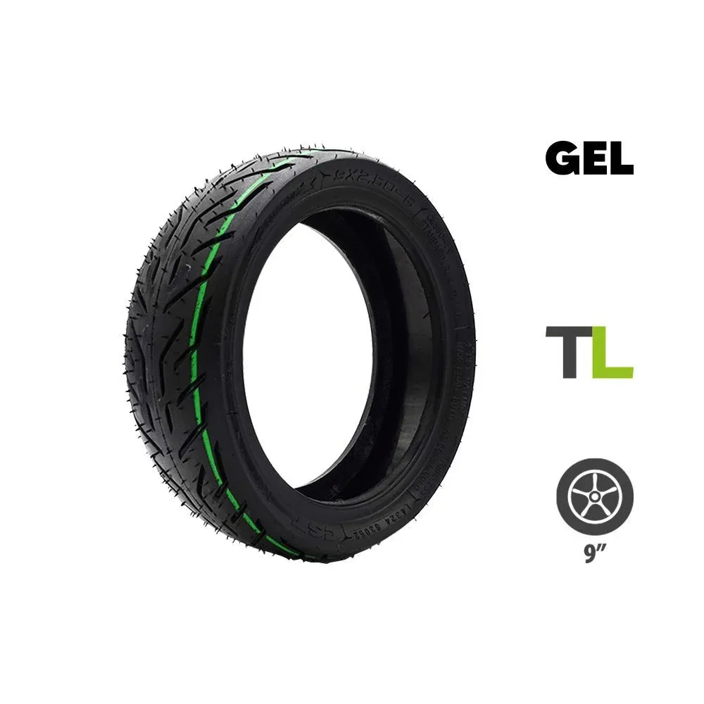 Pneu CST Tubeless 9x2.50-6 Avec Gel Anti Crevaison pour Trottinette Électrique Nami Stellar