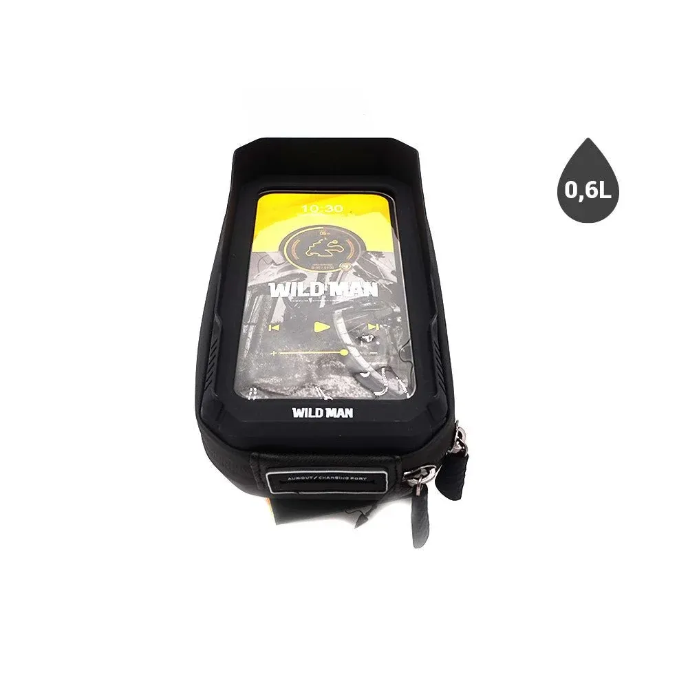 Sacoche 0,6L avec Support Téléphone Étanche Rotatif pour Vélo et Trottinette Électrique